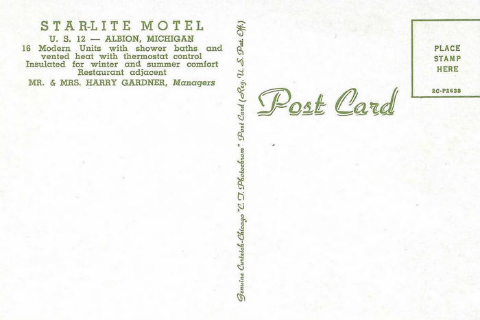 Star Lite Motel - Old Postcard